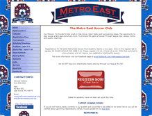 Tablet Screenshot of metroeastsoccer.org